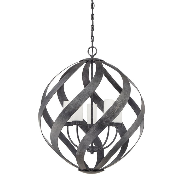 Blacksmith 5 Light Ceiling Lanterns Old Black & Opal - QN-BLACKSMITH-5P-OBK