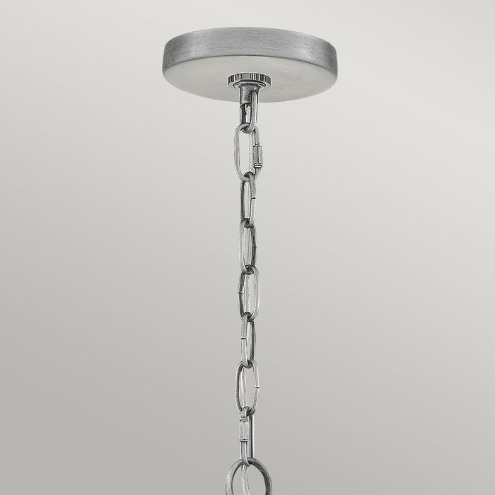 Booker Small Light Chain Lantern Industrial Aluminium & Clear - QN-BOOKER8-S-IA