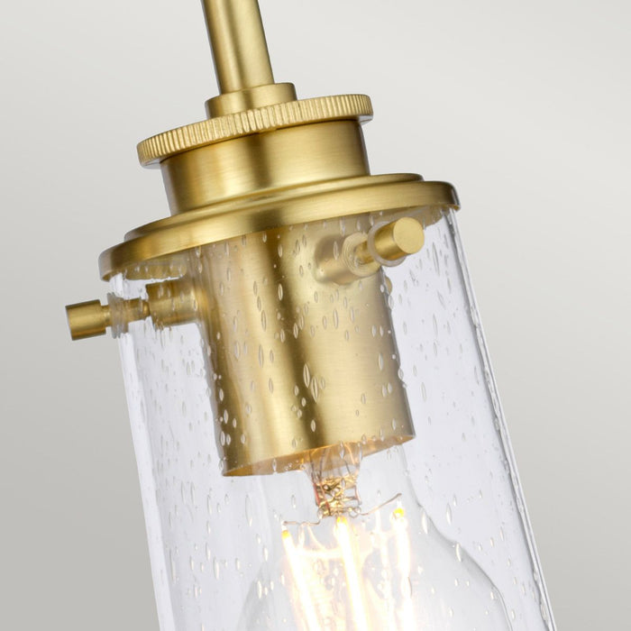 Braelyn Vanity 3 Light Brushed Brass & Clear - QN-BRAELYN3-BB