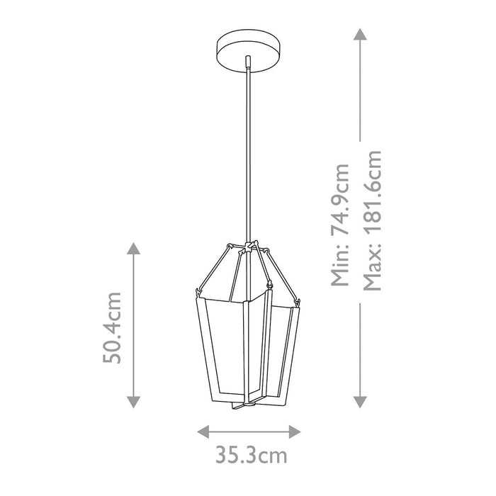Calters Medium LED Pendant 49W 3000K Champagne Gold - QN-CALTERS-P-M-CG