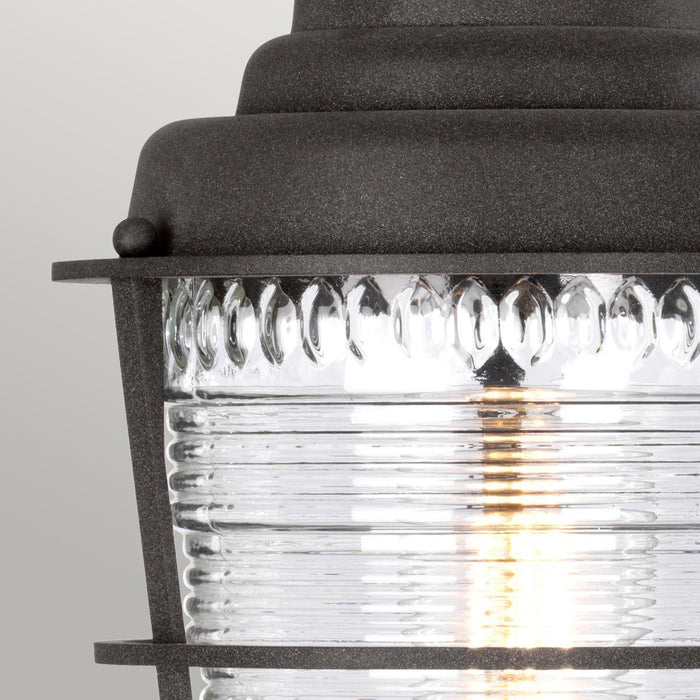 Chance Harbor Pedestal Light Weathered Zinc & Clear - QN-CHANCE-HARBOR3