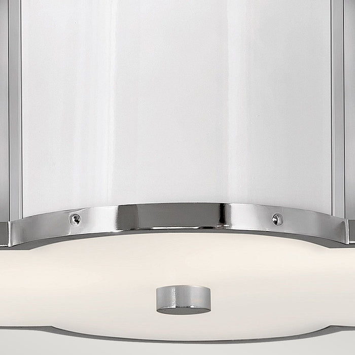 Chance Semi-Flush Light Polished Nickel & Opal - QN-CHANCE-SF-S-PN