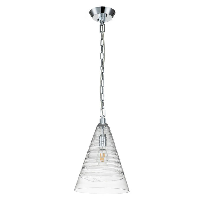 Elmore Pendant Light Polished Chrome or Clear - QN-ELMORE-P-PC