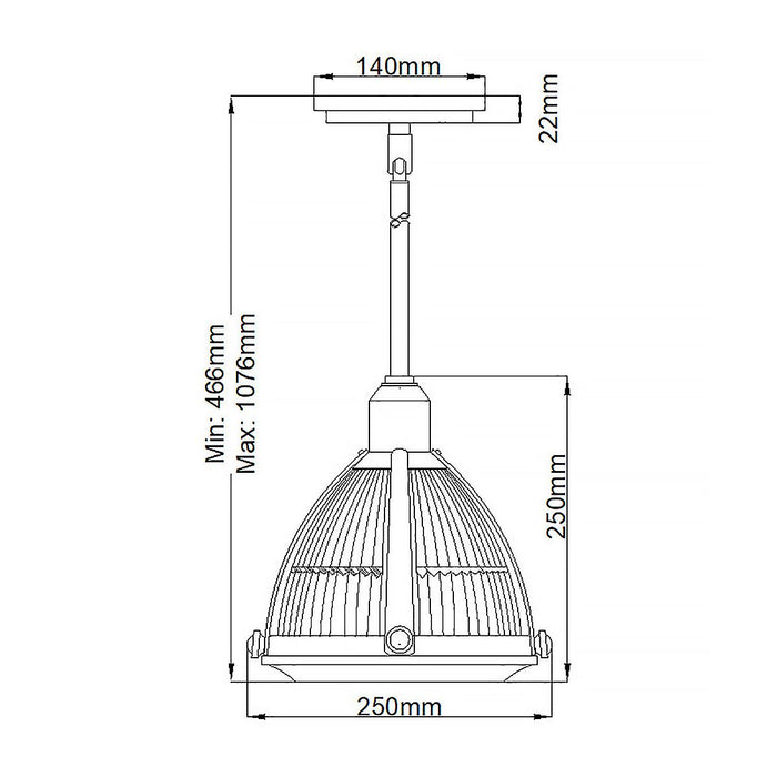 Elroy Light Pendant Polished Nickel & Clear - QN-ELROY-PN