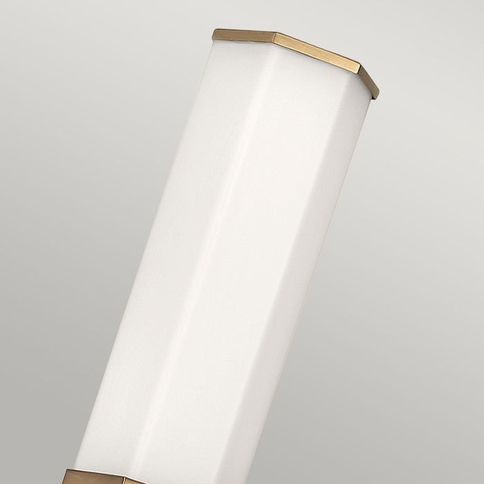 Facet Single LED Wall Light 12W 3000K Heritage Brass - QN-FACET-LED1-HB-BATH