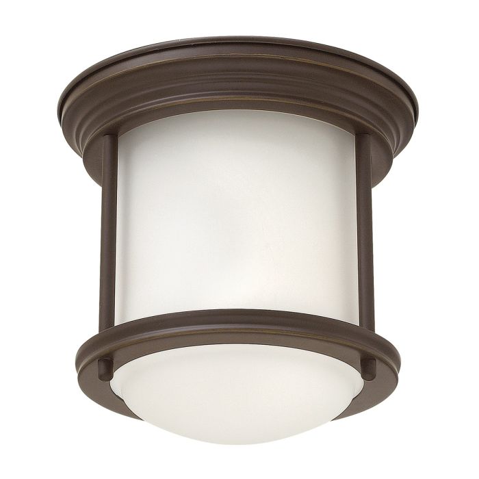 Hadrian Ceiling Flush Light Oil Rubbed Bronze & Opal - QN-HADRIAN-MINI-F-OZ-OPAL