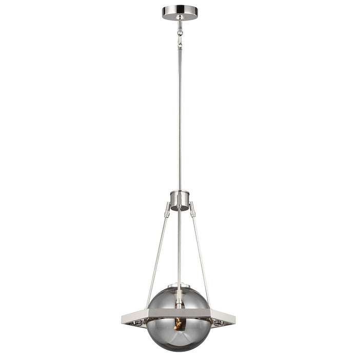 Harper Pendant Light Polished Nickel or Smoke - QN-HARPER-1P