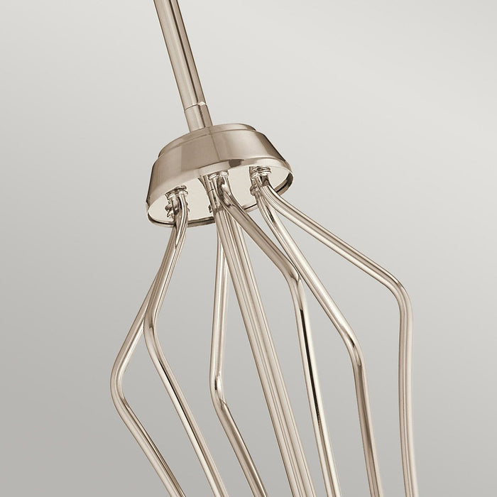 Kayva LED 13 Light 6 Arm Dual-lit Chandelier 36W 3000k Polished Nickel & Clear - QN-KAYVA13-PN