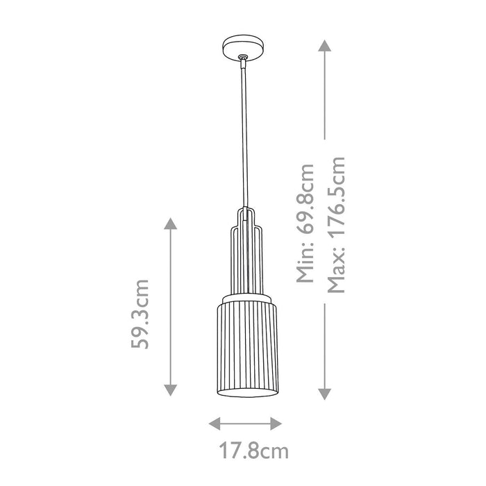Kimrose 1 Light Mini Pendant Polished Nickel - QN-KIMROSE-MP-PN
