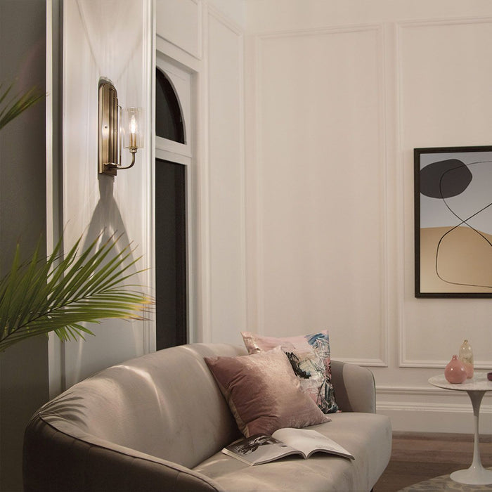 Kimrose Wall Light Brushed Natural Brass - QN-KIMROSE1-BNB