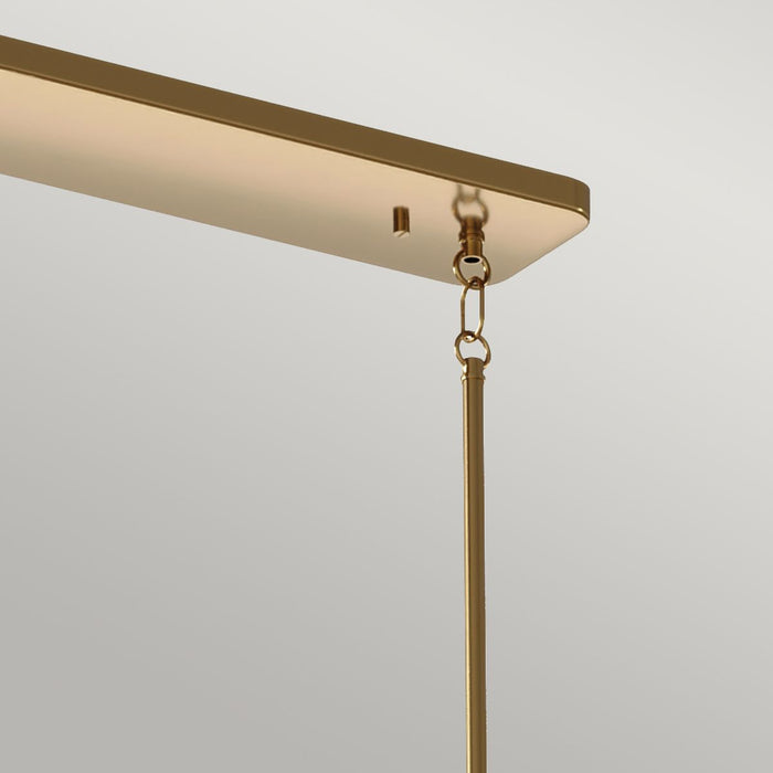 Kimrose 10 Light Pendant Brushed Natural Brass - QN-KIMROSE10-BNB