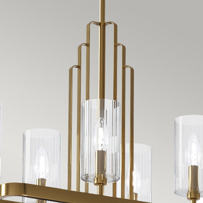 Kimrose 10 Light Pendant Brushed Natural Brass - QN-KIMROSE10-BNB