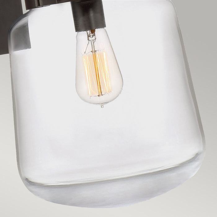 Lasalle Large 1 Light Wall Lantern Western Bronze & Clear - QN-LASALLE-L-WT