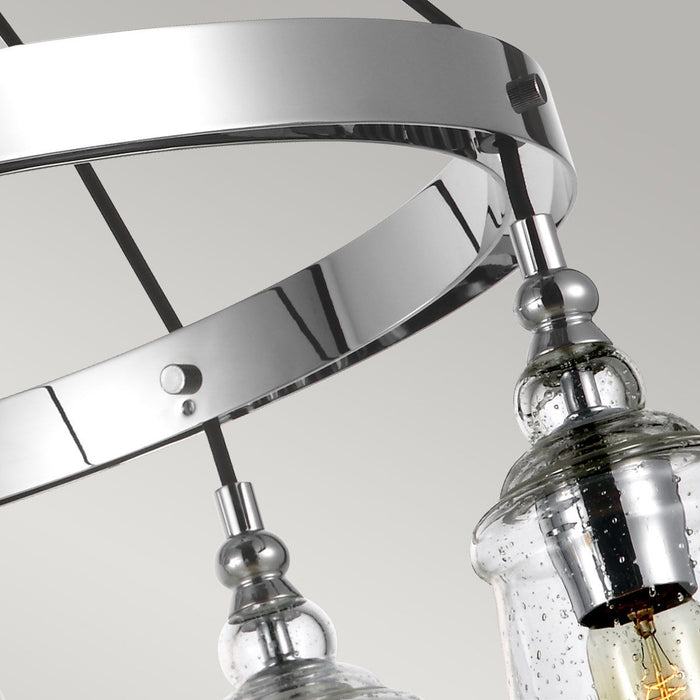 Loras 5 Light Pendant Chrome or Clear - QN-LORAS5