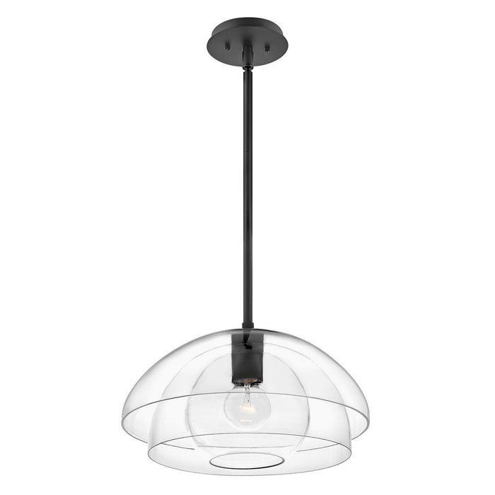 Lotus Semi-Flush Mount Light Black or Clear - QN-LOTUS-P-BLK