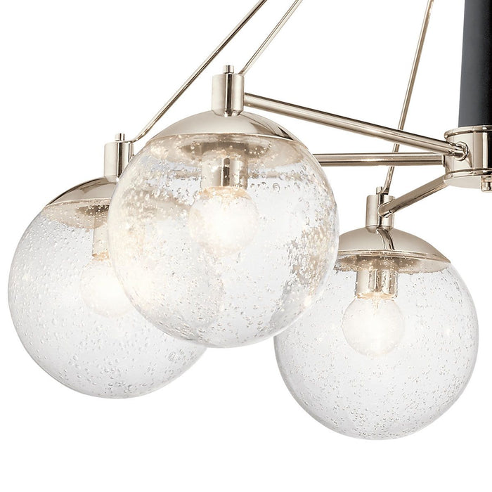 Marilyn 6 Light Pendant Polished Nickel & Clear - QN-MARILYN6