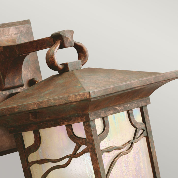Morris Small Wall Lantern Distressed Copper & Clear - QN-MORRIS-S