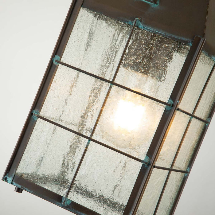 Nantucket Medium 1 Light Chain Lantern Aged Brass & Clear - QN-NANTUCKET8-M-AS