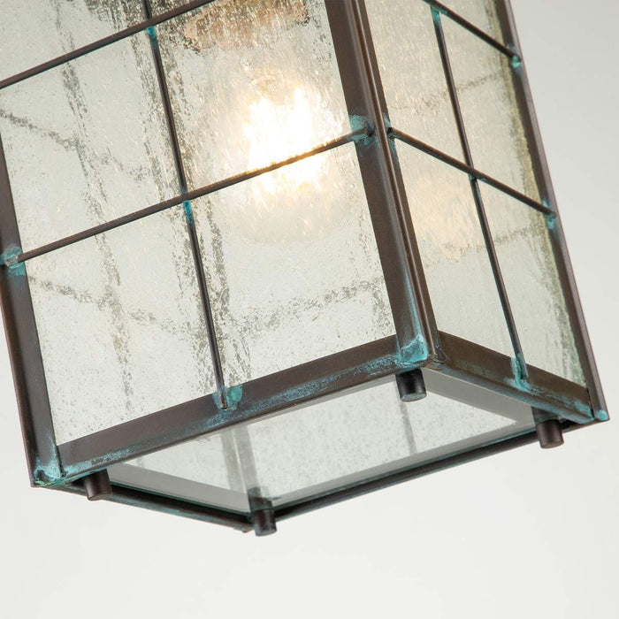 Nantucket Medium 1 Light Chain Lantern Aged Brass & Clear - QN-NANTUCKET8-M-AS