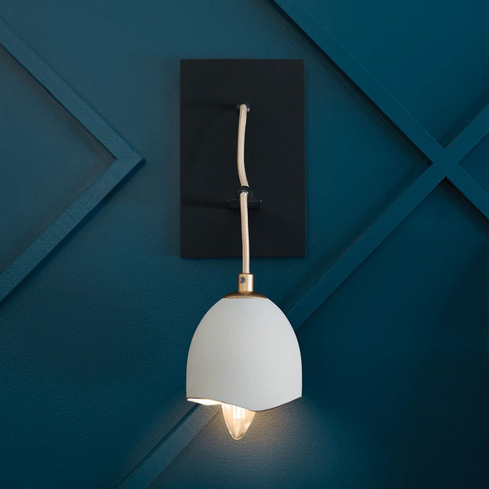 Nula Wall Light Shell White & Luxe Gold - QN-NULA1