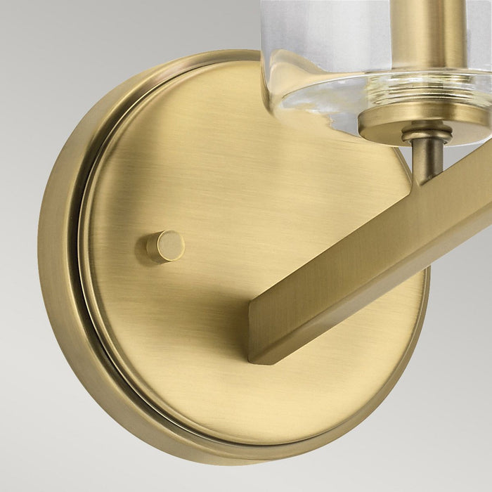 Nye Wall Light Brushed Natural Brass & Clear - QN-NYE1-BNB