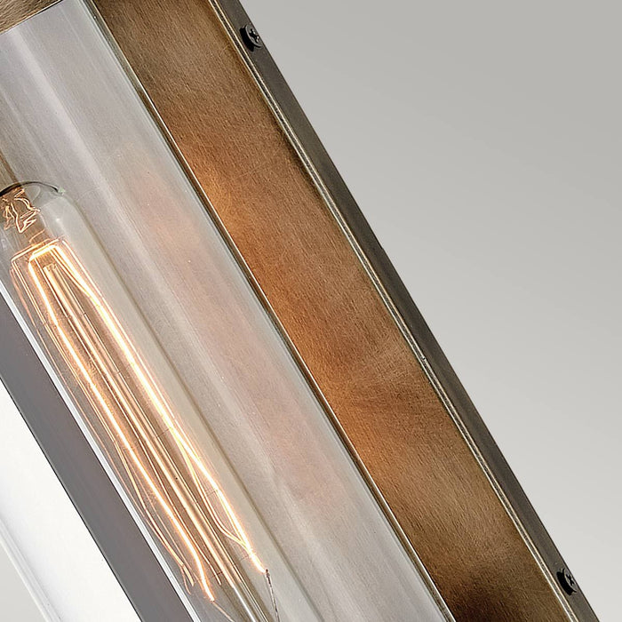 Pearson Wall Lantern Burnished Bronze & Clear - QN-PEARSON-M-BU