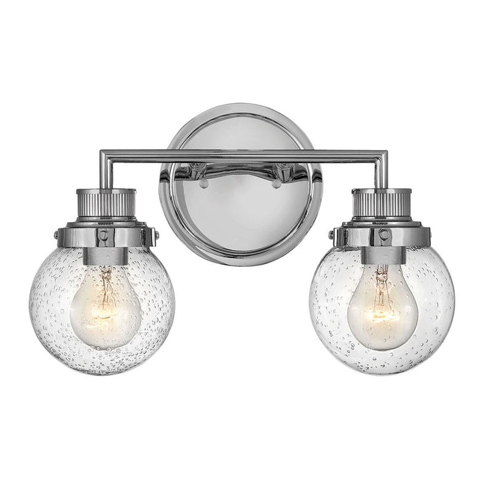 Poppy Vanity 2 Light Polished Chrome - QN-POPPY2-PC-BATH