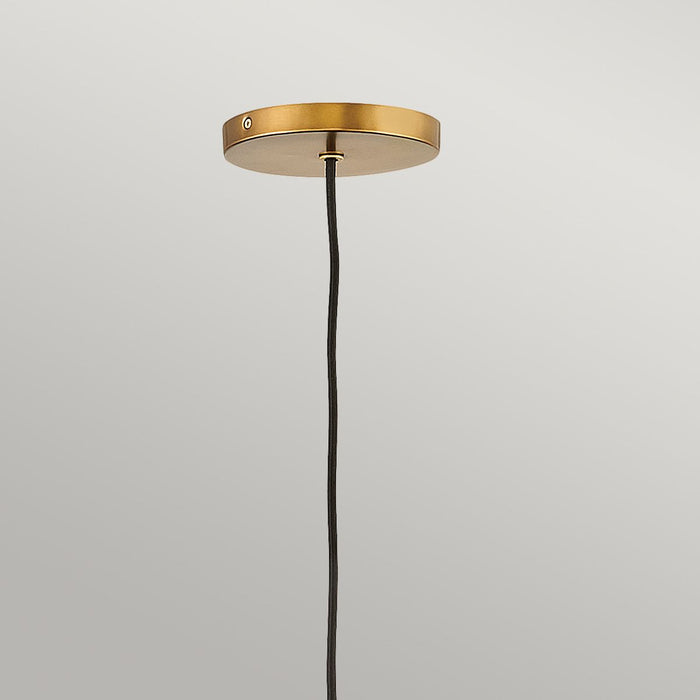 Skye Pendant Light Heritage Brass or Clear - QN-SKYE-1P