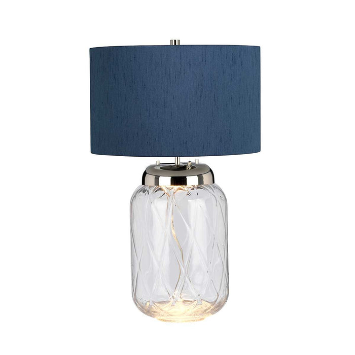 Sola 2 Light Table Lamp Polished Nickel & Breton - QN-SOLA-TL-L-BLU