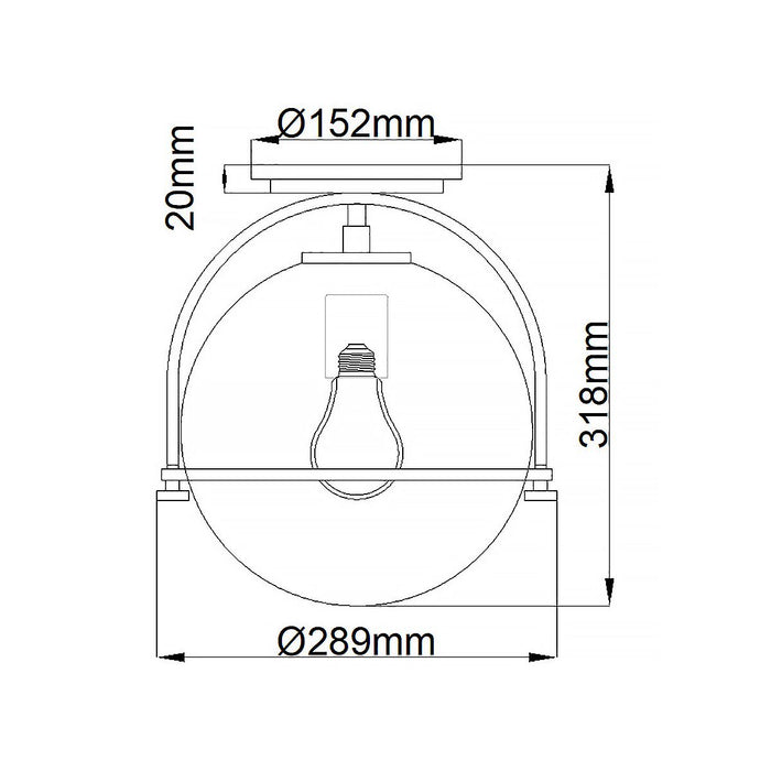 Somerset Ceiling Flush Light Brushed Nickel & Opal - QN-SOMERSET-F-O-BN