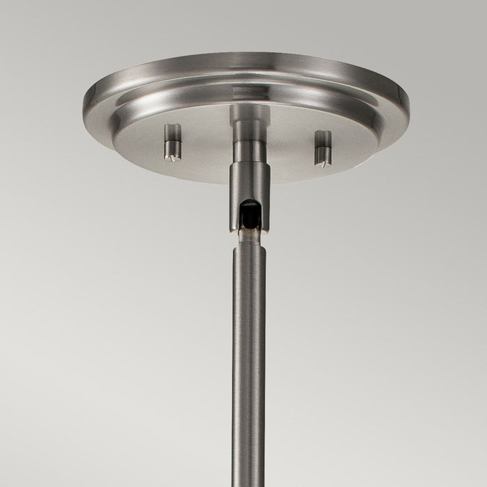 Somerset Medium Pendant Light Brushed Nickel & Clear - QN-SOMERSET-P-C-BN