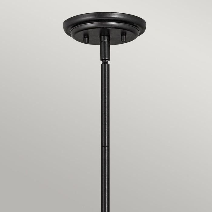 Somerset Medium Pendant Light Black & Opal - QN-SOMERSET-P-O-BK
