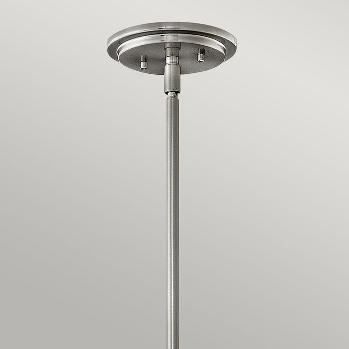 Somerset Medium Pendant Light Brushed Nickel & Opal - QN-SOMERSET-P-O-BN