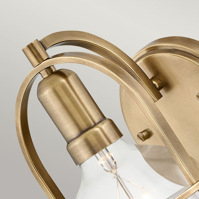 Somerset Wall Light Heritage Brass & Clear - QN-SOMERSET1-C-HB