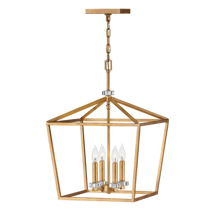 Stinson Large Pendant 4 Light Distressed Brass - QN-STINSON-4P-L-DBR