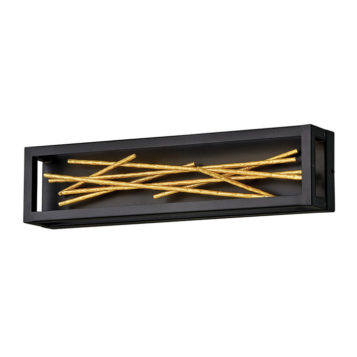 Styx LED Wall Light Black & Gilded Gold - QN-STYX-LED-W-BG