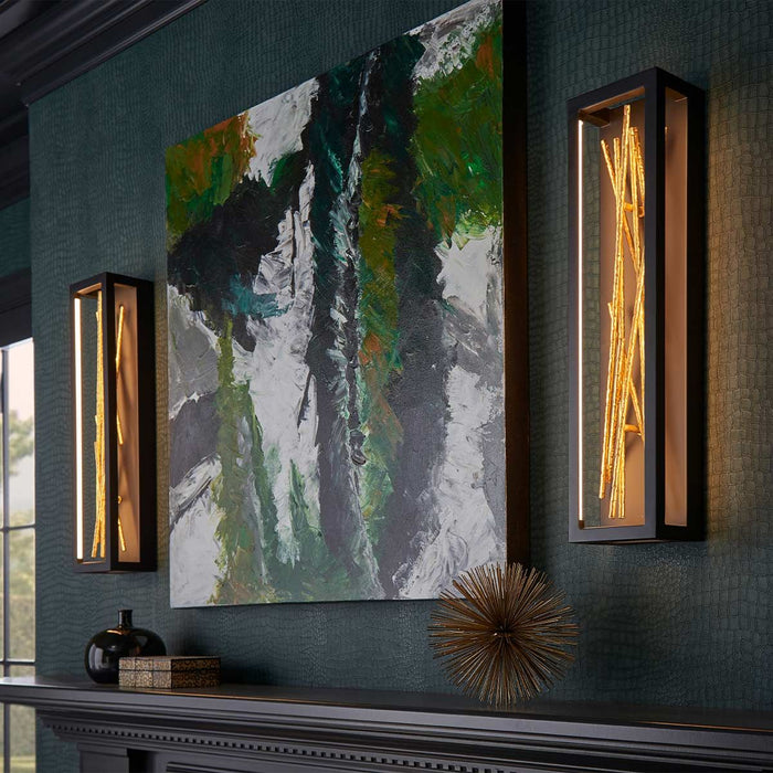 Styx LED Wall Light Black & Gilded Gold - QN-STYX-LED-W-BG