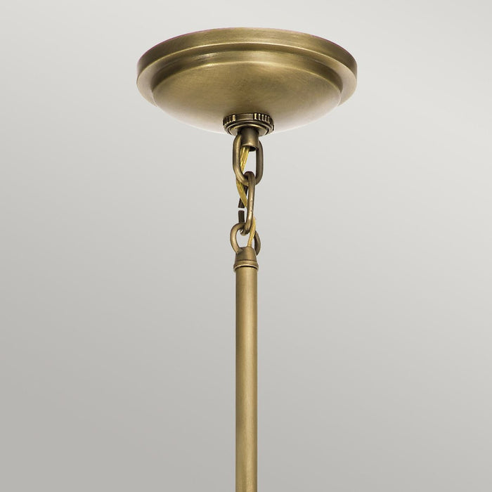 Tollis Mini Pendant Natural Brass & White - QN-TOLLIS-MP-NBR