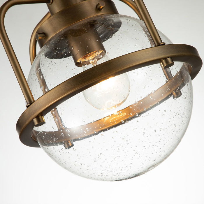 Triocent Pendant Light Natural Brass & Clear - QN-TRIOCENT-P-NBR