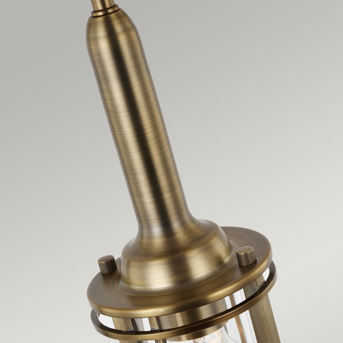 Urban Restoration Pendant Light Dark Antique Brass & Clear - QN-URBANREST-MP
