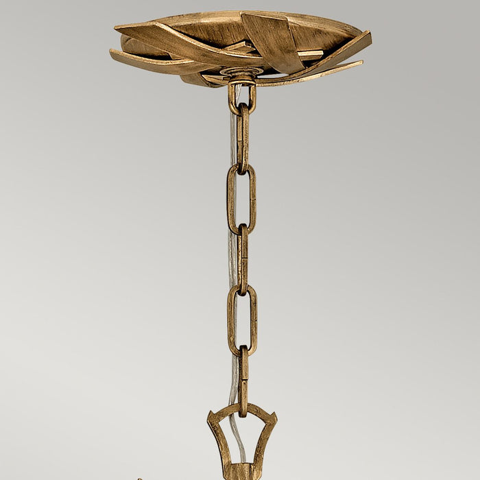 Vida 6 Light Chandelier Burnished Gold - QN-VIDA6
