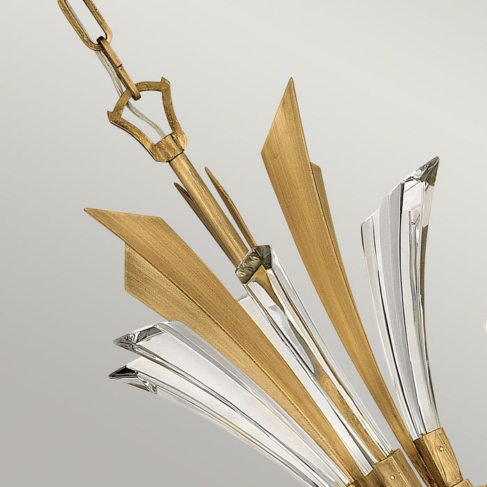 Vida 6 Light Chandelier Burnished Gold - QN-VIDA6
