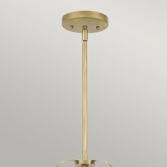 Wimberley 3 Light Pendant Weathered Brass or Clear - QN-WIMBERLEY-P-WS