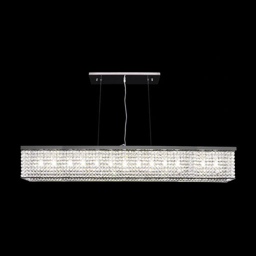 Buy Island Pendant Lights Australia Rainbow Island Pendant 9 Lights W900mm Crystal / Chrome 5000K - 35049
