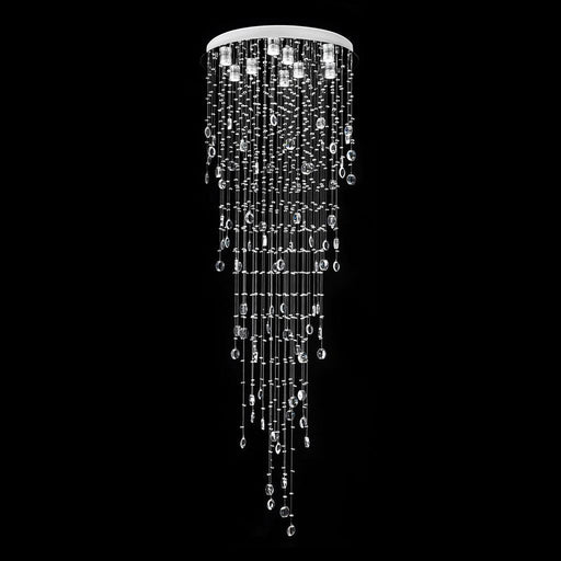 Buy Ceiling Crystals Australia Raindrop Ceiling Crystal 9 Lights W660mm Chrome 5000K - 35009