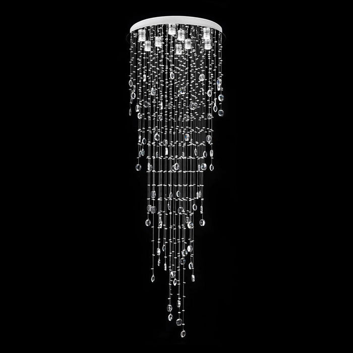 Buy Ceiling Crystals Australia Raindrop Ceiling Crystal 9 Lights W660mm Chrome 5000K - 35009