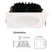 Buy Recessed Downlights Australia ECOGEM S9041TC Square Dimmable LED Downlight White 10W TRI Colour - S9041 TC S WH