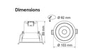 Buy Recessed Downlights Australia COOLUM PLUS S9068 Round Dimmable LED Downlight White 9W TRI Colour - S9068TC/WH
