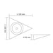 Buy Under Cabinet Lights Australia ANOVA S9105ST Surface Mounted LED Cabinet Light Satin Nickel 12V 4W 6000K - S9105DL ST/SN