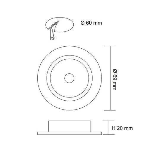 Buy Recessed LED Downlights Australia Anova Recessed LED Downlight 12V DC 4W Satin Nickel Aluminium 4000K - S9105CW/SN
